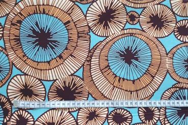 BLUE DANDELION Afrikanischer Wax Print Stoff